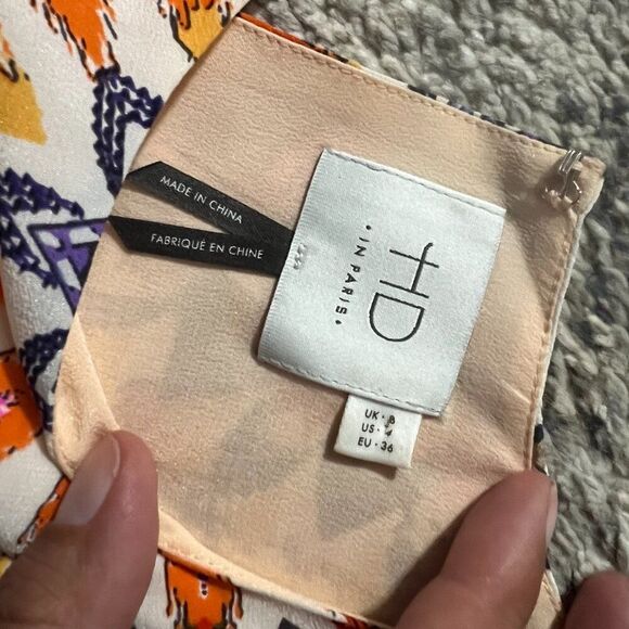 Anthropologie HD in Paris Solstice Printed 100% Silk Sleeveless Midi Shift Dress - Picture 13 of 14